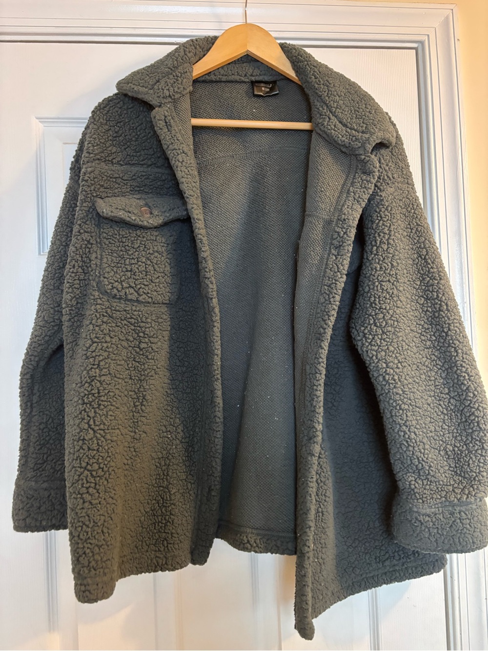 Dark green Sherpa jacket shacket size M/L